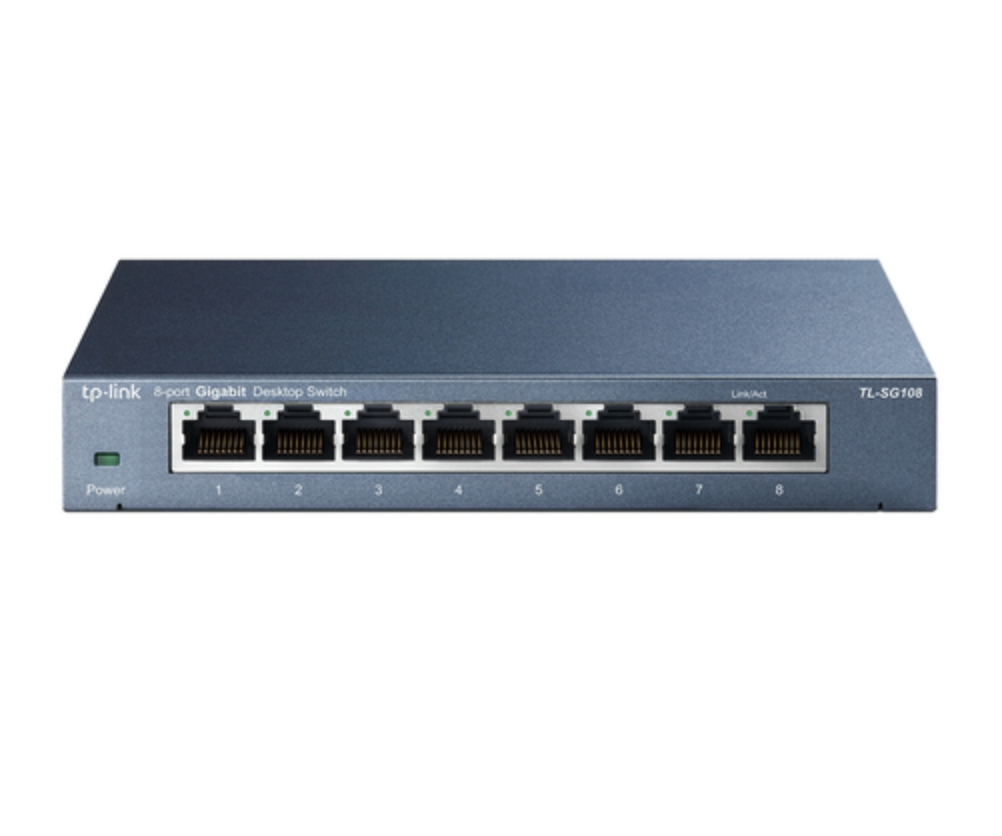 Switch Tp-link Tl-sg108, 8 Puertos, 10/100/1000mbps
