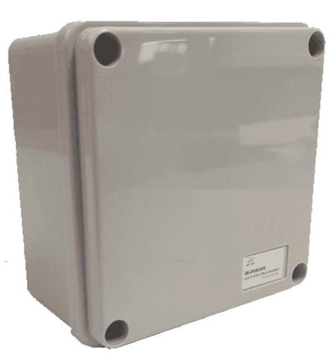 Caja plástica con tapa opaca de 10x10x5 cm multiusos, IP66 Autoextinguible